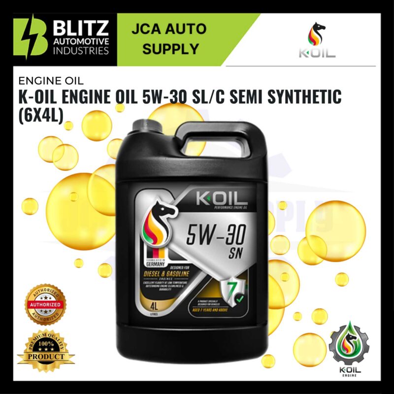 BLITZ K OIL ENGINE OIL 5W 30 SLC SEMI SYNTHETIC (6X4L)