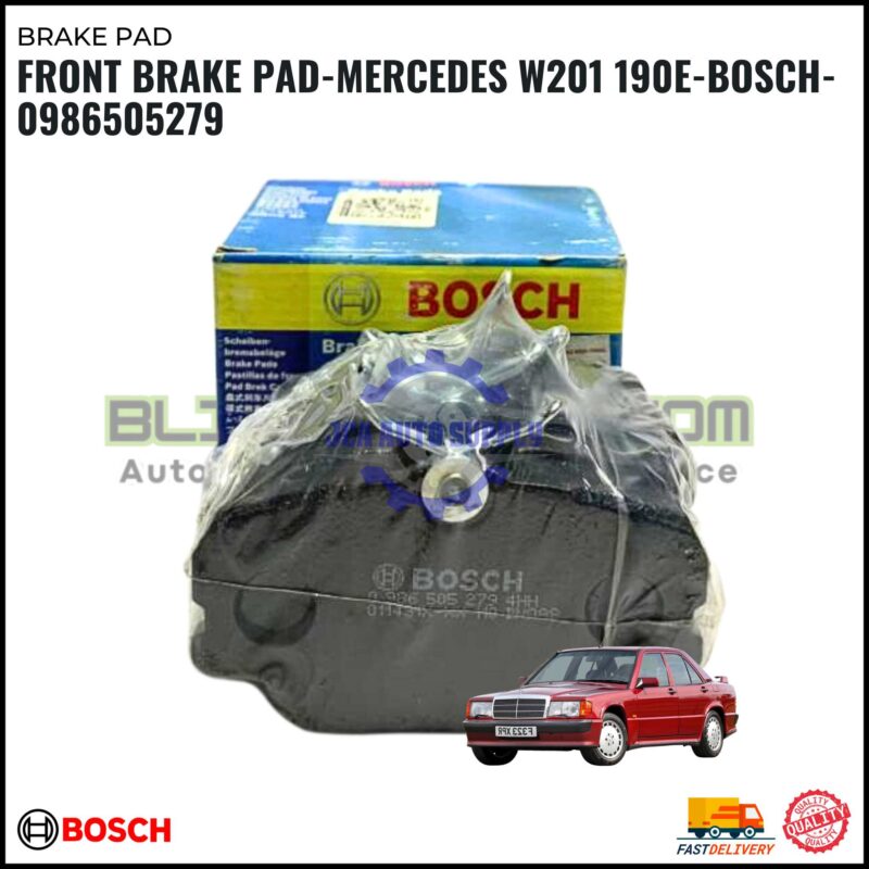 FRONT BRAKE PAD-MERCEDES W201 190E-BOSCH-0986505279