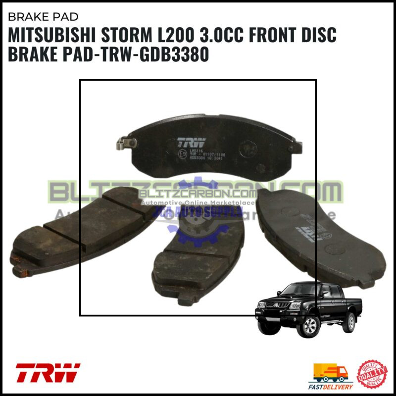 Mitsubishi Storm L200 3.0CC Front Disc Brake Pad-TRW-GDB3380