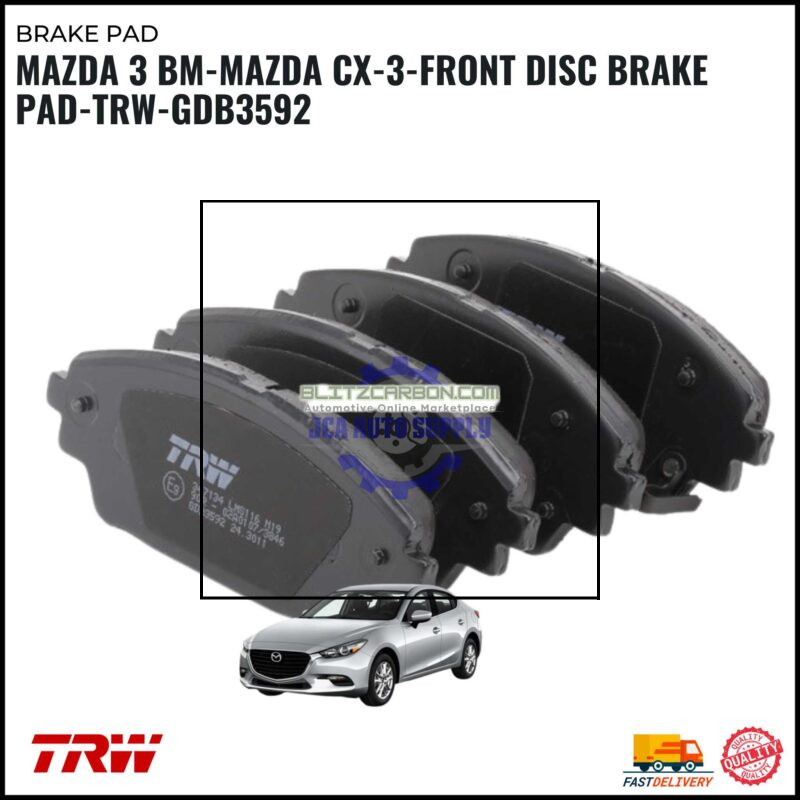 Mazda 3 BM-Mazda CX-3-Front Disc Brake Pad-TRW-GDB3592