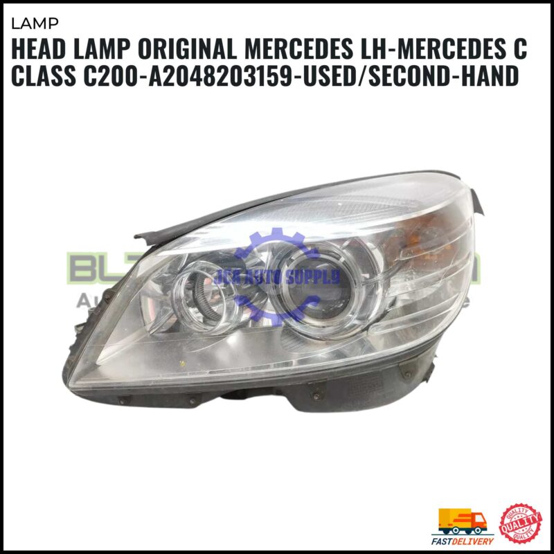 HEAD LAMP ORIGINAL MERCEDES LH.RH-MERCEDES C CLASS C200-A2048203159.A2048203259-USED/SECOND-HAND
