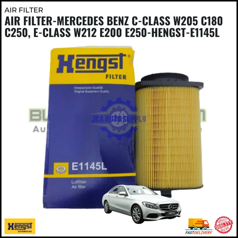 Air Filter-Mercedes Benz C-Class W205 C180 C250, E-Class W212 E200 E250-Hengst-E1145L
