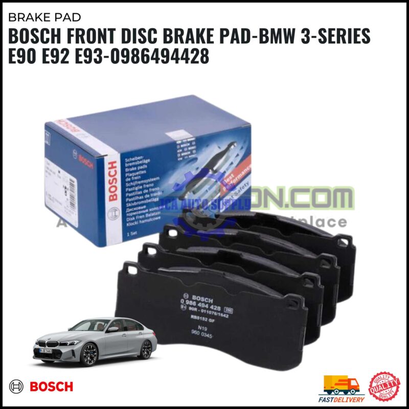 BOSCH FRONT DISC BRAKE PAD-BMW 3-SERIES E90 E92 E93-0986494428