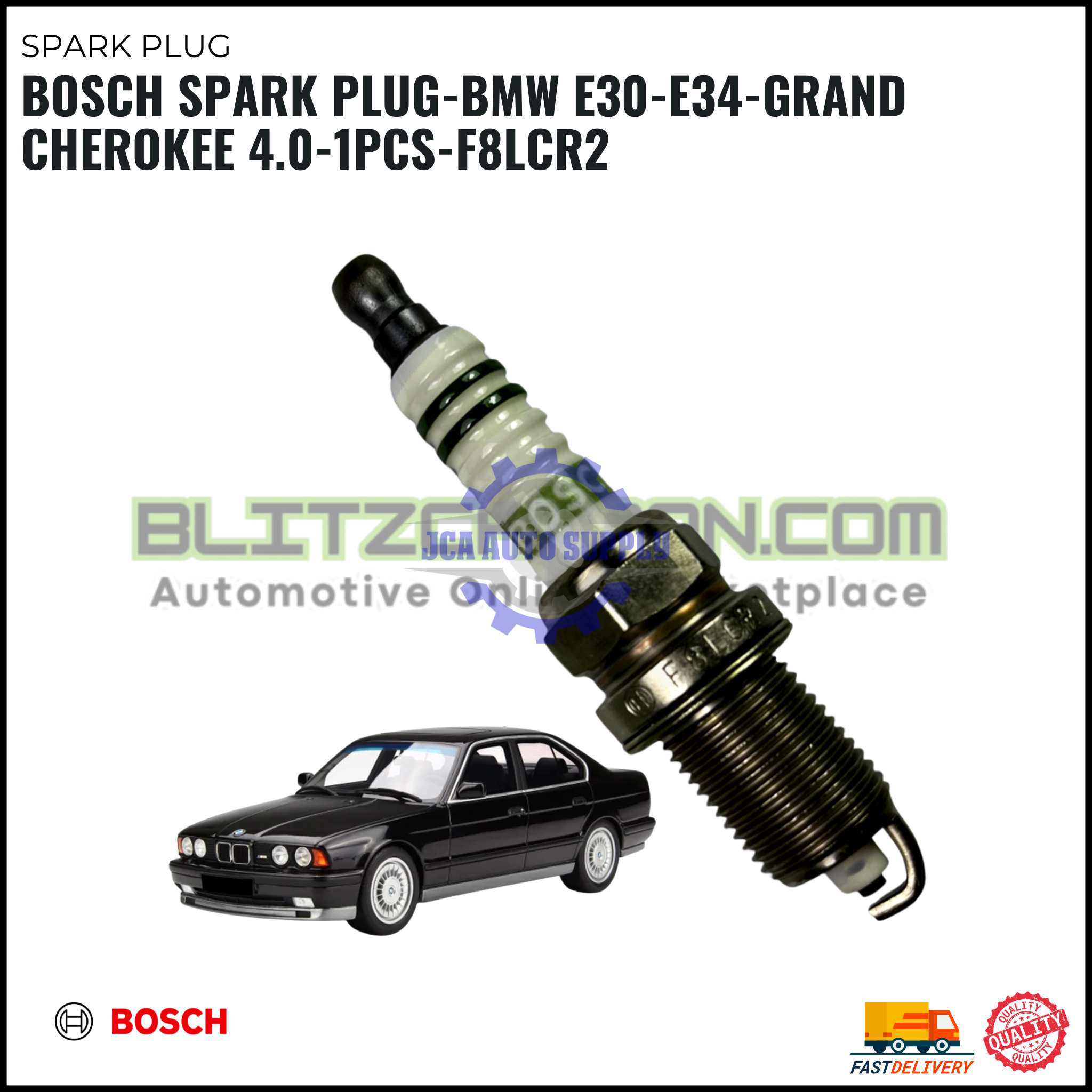 BOSCH Spark Plug - BMW E30-E34 - GRAND CHEROKEE 4.0 - 1pcs - F8LCR2