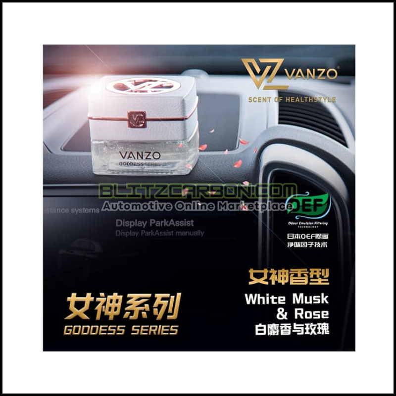2266 - VANZO Goddess Series [White Musk & Rose] - Car Perfume /Pewangi Kereta