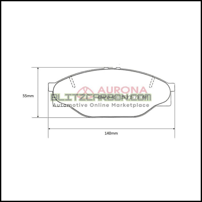 Aurona Brake Pad AUR561205 Front Hiace