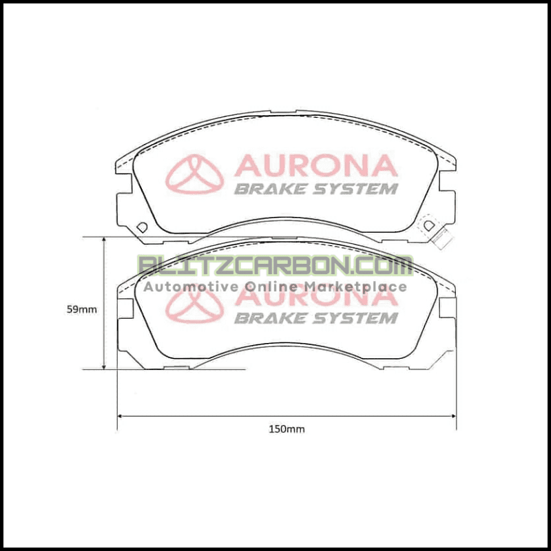 Aurona Brake Pad AUR561223 Front Airtrek Challenger Eclipse FTO Galant Pajero