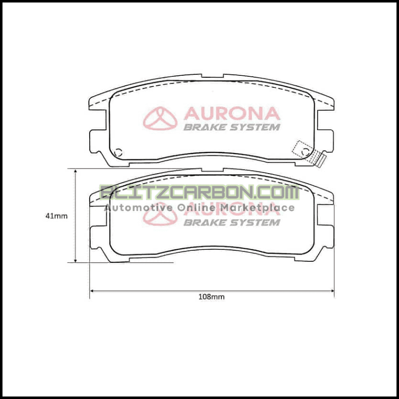 Aurona Brake Pad AUR561239 Rear Galant Perdana Putra