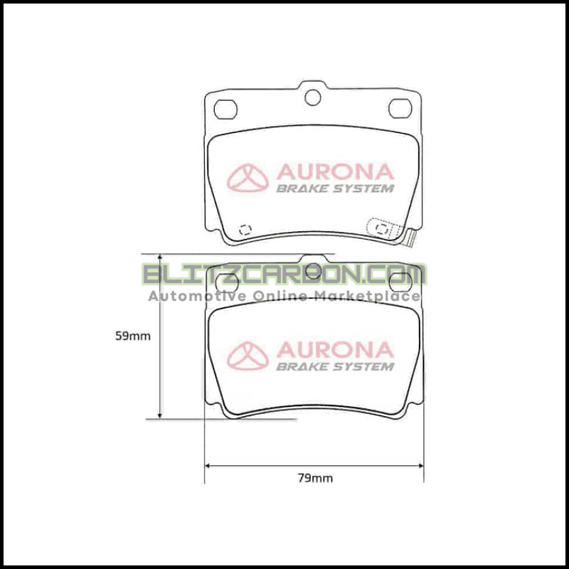 Aurona Brake Pad AUR561390 Rear Challenger Pajero