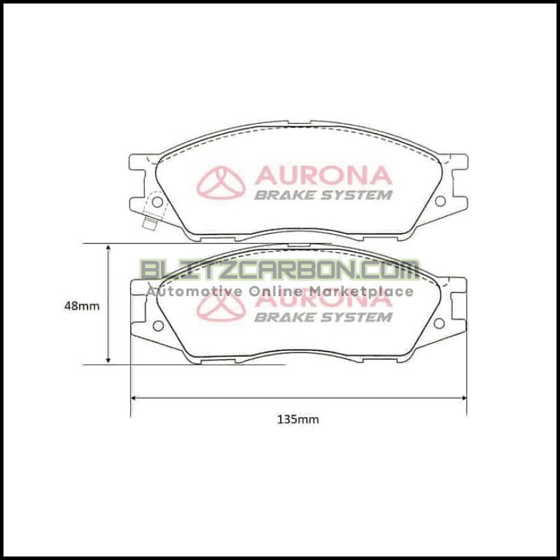 Aurona Brake Pad AUR561454 Front Sentra Sunny