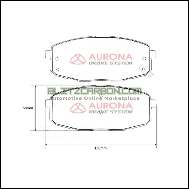 Aurona Brake Pad AUR561754 Front i30 Citra Carens Cerato Forte Koup