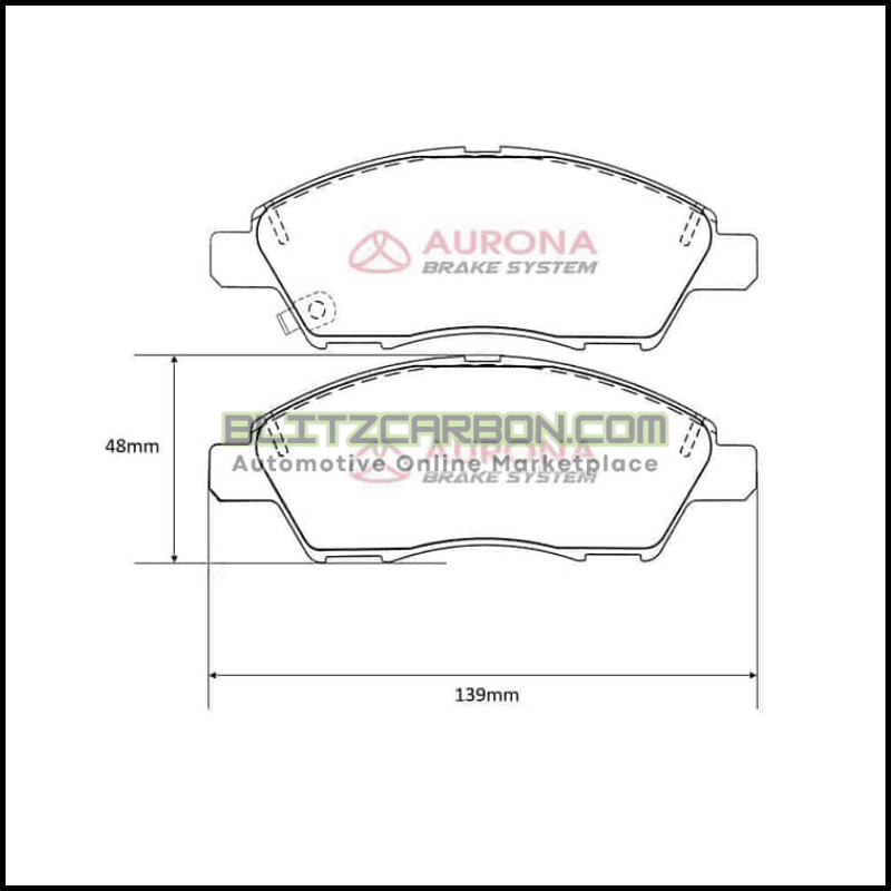 Aurona Brake Pad AUR561830 Front Almera Grand Livina Latio March Note