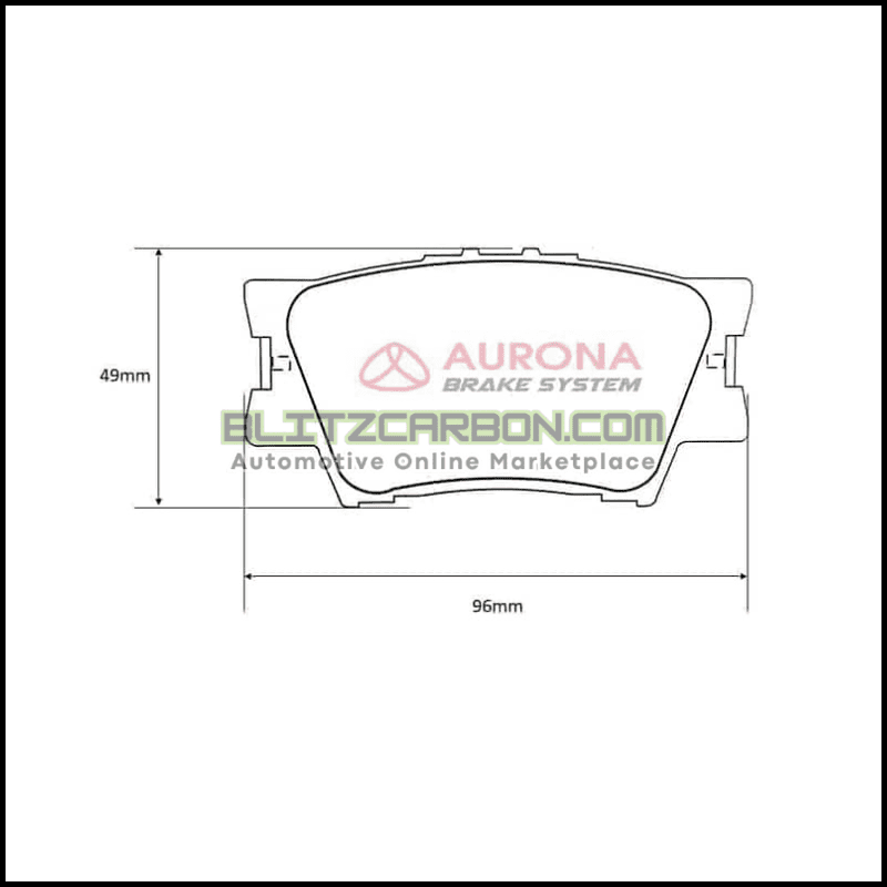 Aurona Brake Pad AUR561832 Rear Camry Harrier RAV4 Vanguard