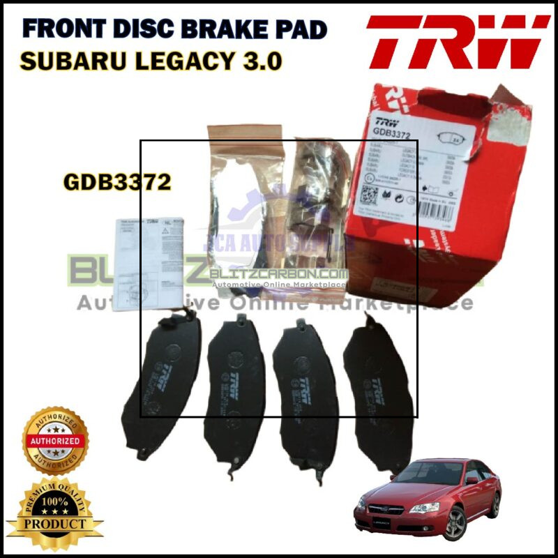 Subaru Forester SJG-Impreza-Legacy-Front Disc Brake Pad-TRW-GDB3372