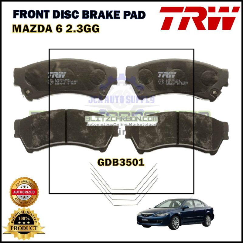 Mazda 6 GH-Front Disc Brake Pad-TRW-GDB3501