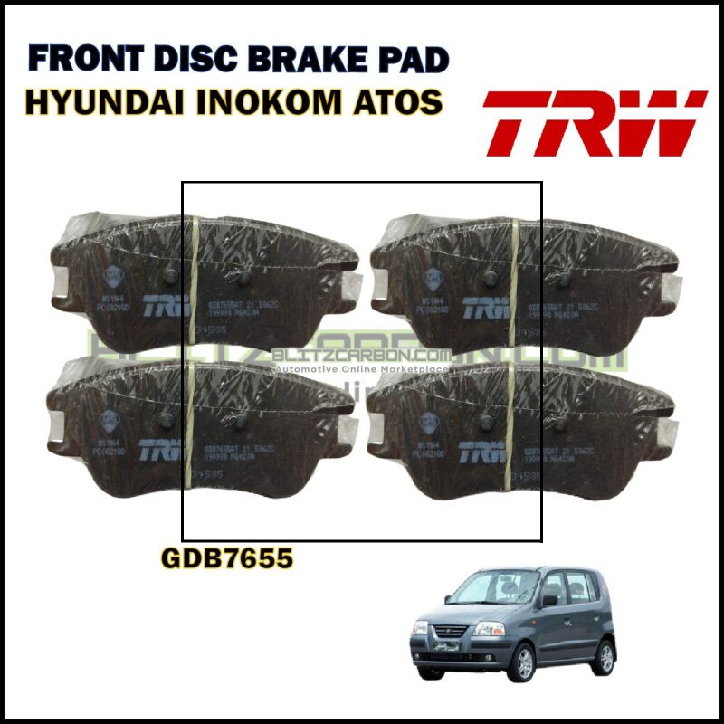 Hyundai Inokom Atos-Front Disc Brake Pad-TRW-GDB7655
