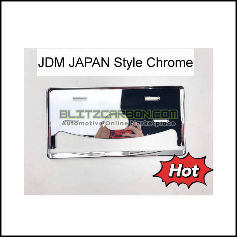 JDM Japan Style Chrome Car Nombor Plate Holder Frame Universal License Plate Vehicle Number Plate Cover Holder