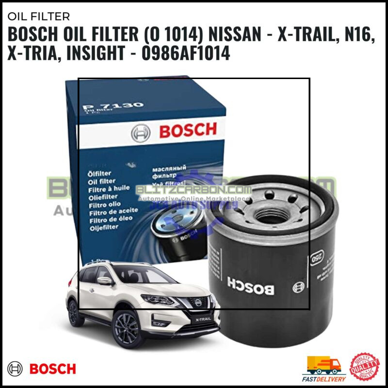 BOSCH OIL FILTER (O 1014) NISSAN - X-TRAIL, N16, X-TRIA, INSIGHT - 0986AF1014