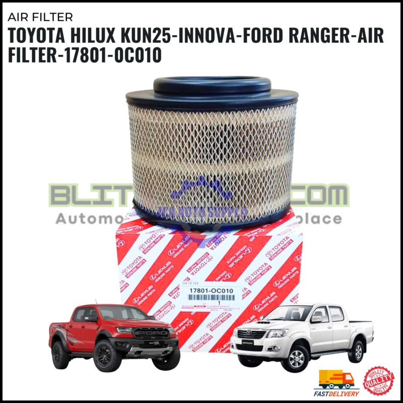 Air Filter-Toyota Hilux Kun25-Innova-Ford Ranger-17801-0C010