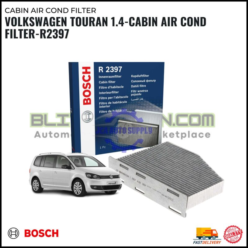 CABIN AIR COND FILTER-VOLKSWAGEN TOURAN 1.4-BOSCH-R2397