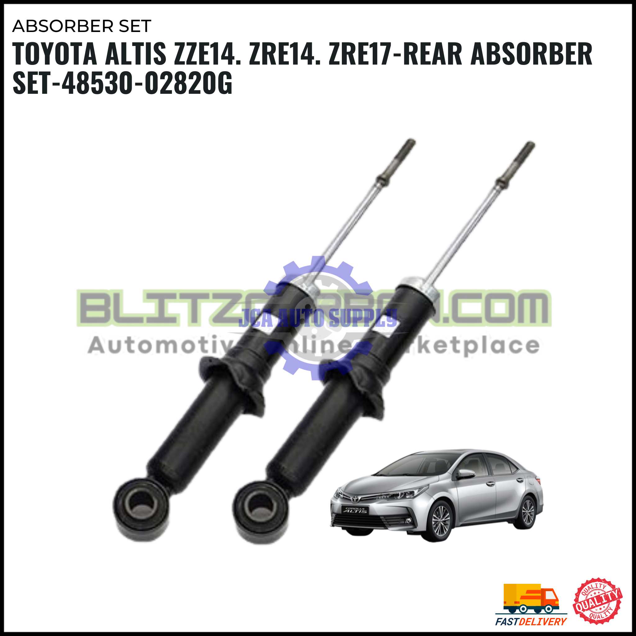 Toyota Altis ZZE14. ZRE14. ZRE17-Absorber Set Rear-48530-0280