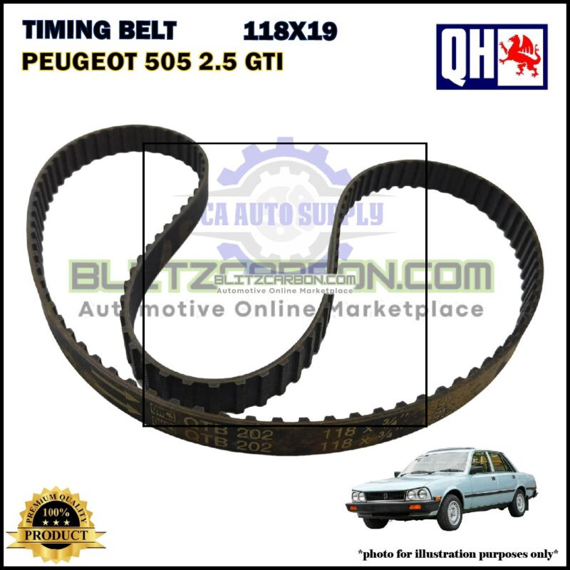 Tali Timing-Peugeot 505 2.2cc GTI-Timing Belt-QHUK-QTB202 (118X19)