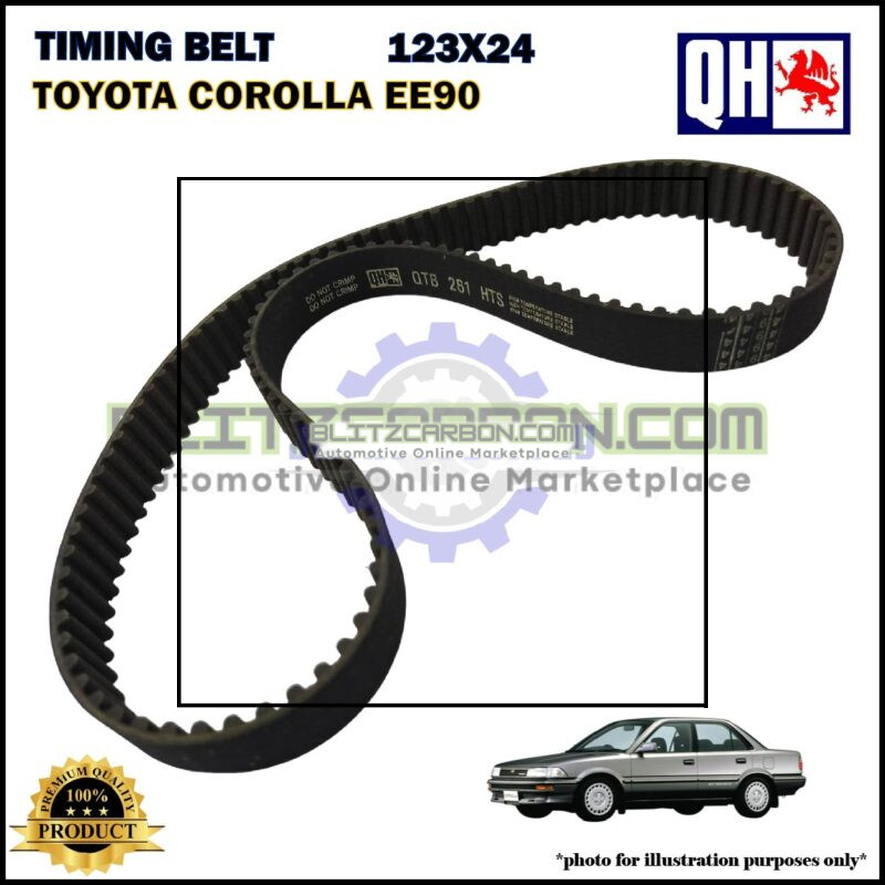 Tali Timing-Toyota Corolla EE90 1.3cc-Timing Belt-QHUK-QTB261 (123X24)