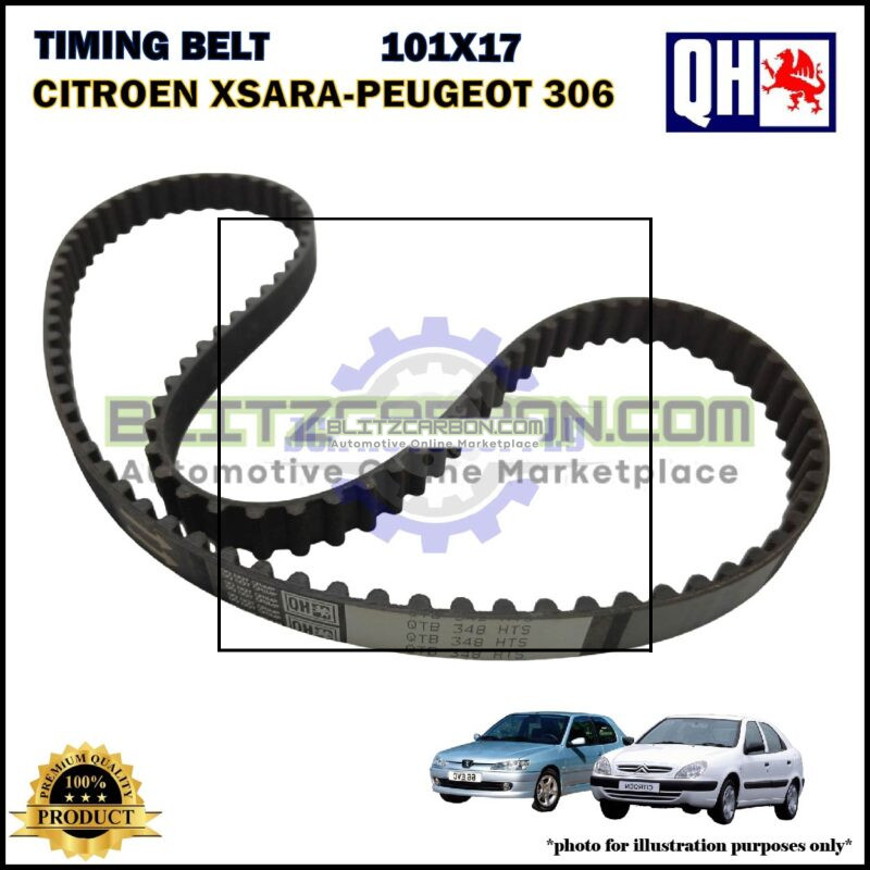 Tali Timing-Citroen Xsara 1.6cc-Peugeot 306 1.6cc-Timing Belt-QHUK-QTB348 (101X17)