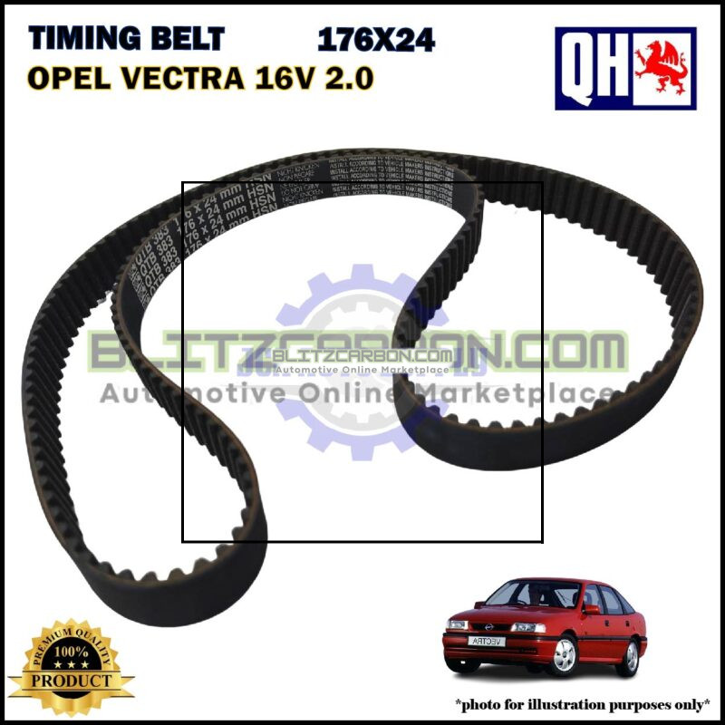 Tali Timing-Opel Vectra 2.0cc 16V-Timing Belt-QHUK-QTB383 (176X24)