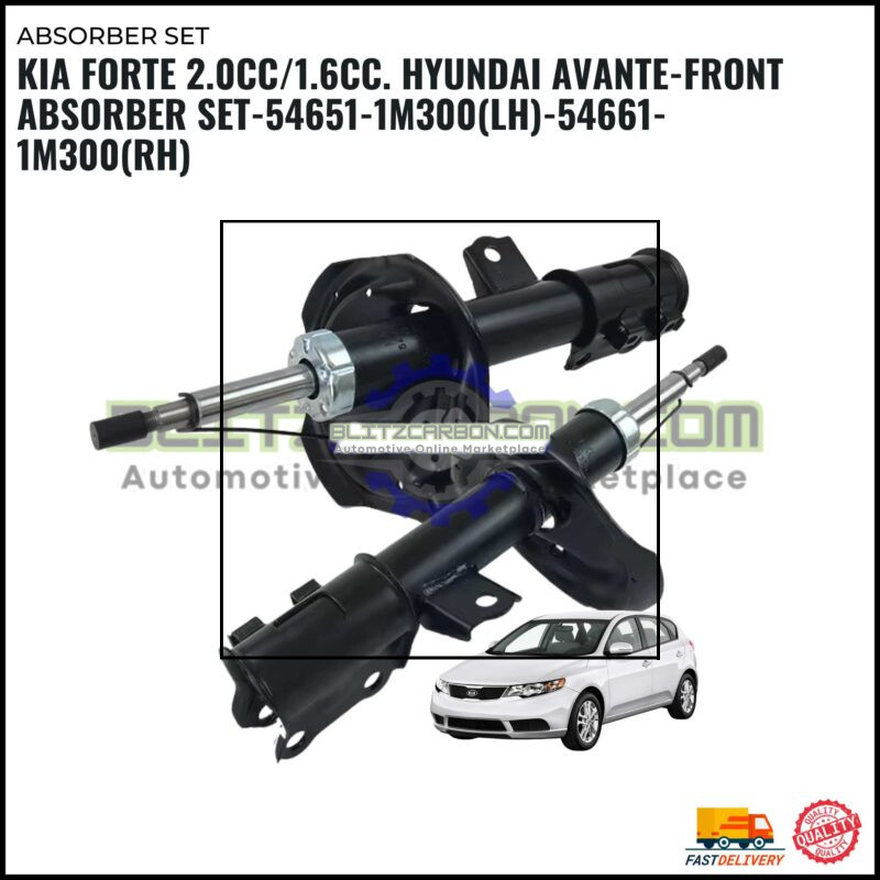 Kia Forte 2.0cc/1.6cc. Hyundai Avante-Front Absorber Set-54651-1M300(LH)-54661-1M300(RH)