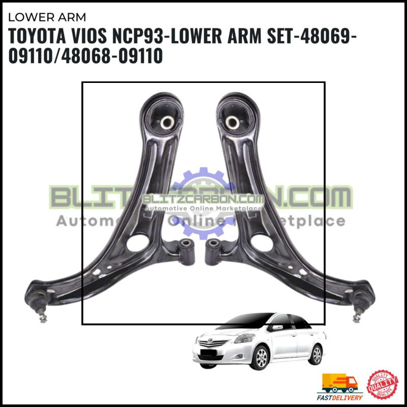 Toyota Vios Ncp93-Lower Arm Set-48069-09110(LH)/48068-09110(RH)