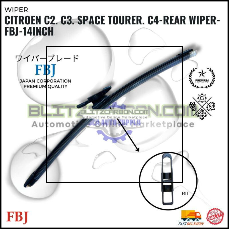 Citroen C2. C3. Space Tourer. C4-Rear Wiper-FBJ-14inch