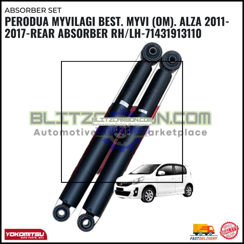 Perodua Myvi Lagi Best. Myvi (OM). Alza 2011-2017-Rear Absorber RH/LH-71431913110