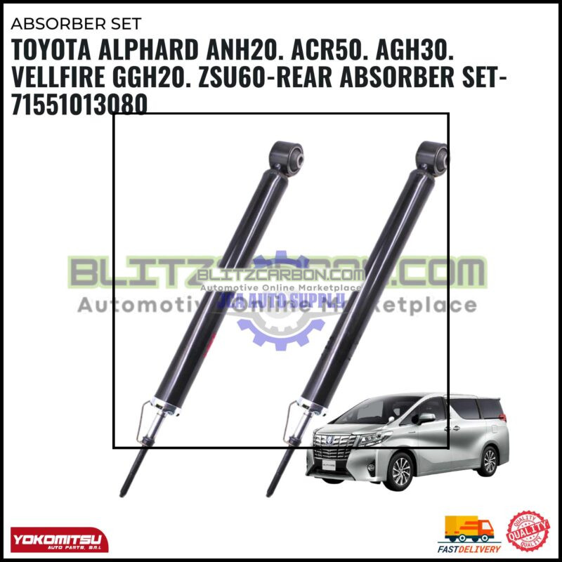 Toyota Alphard ANH20. ACR50. AGH30. Vellfire GGH20. ZSU60-Rear Absorber Set-71551013080