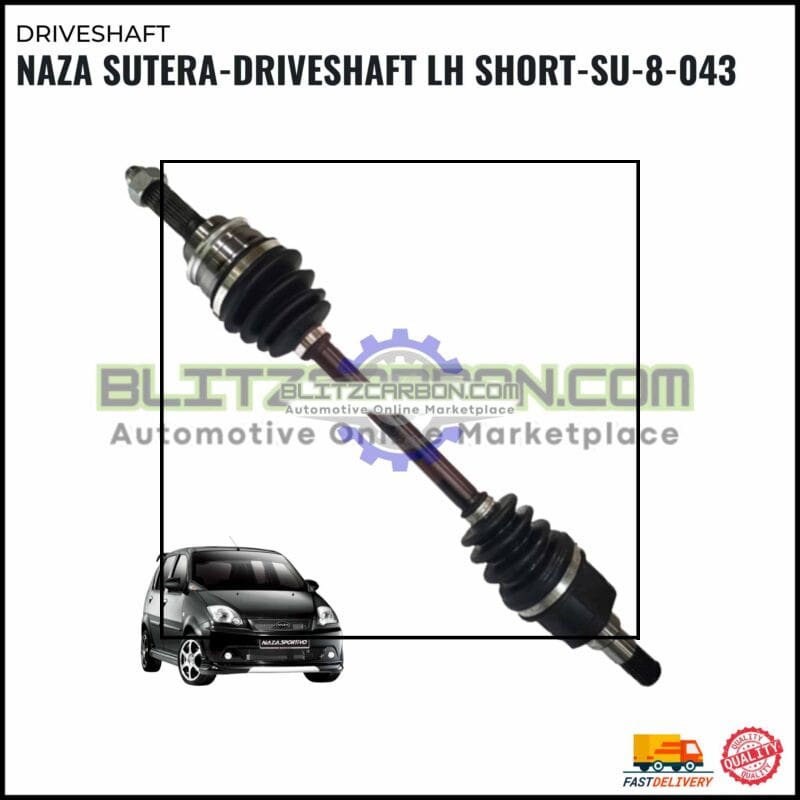 Naza Sutera-Driveshaft LH Short-SU-8-043