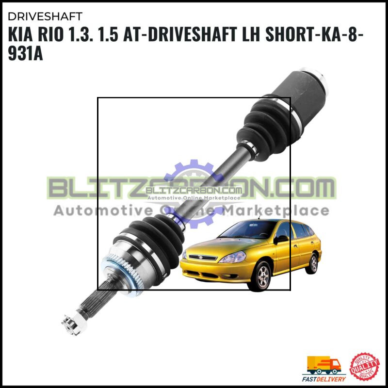 Kia Rio 1.3. 1.5-Driveshaft LH Short-KA-8-931A