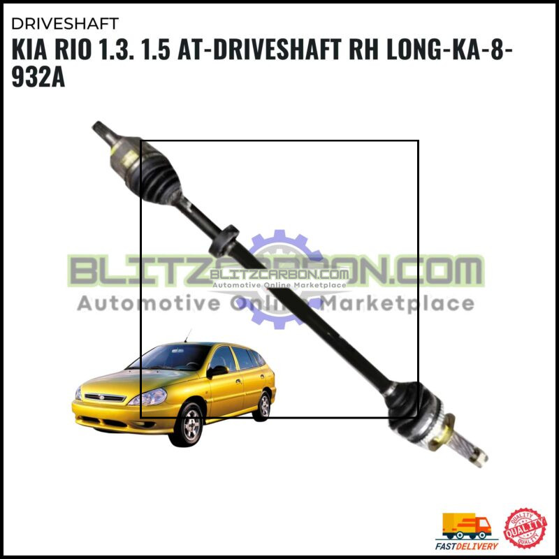 Kia Rio 1.3. 1.5 At-Driveshaft RH Long-KA-8-932A