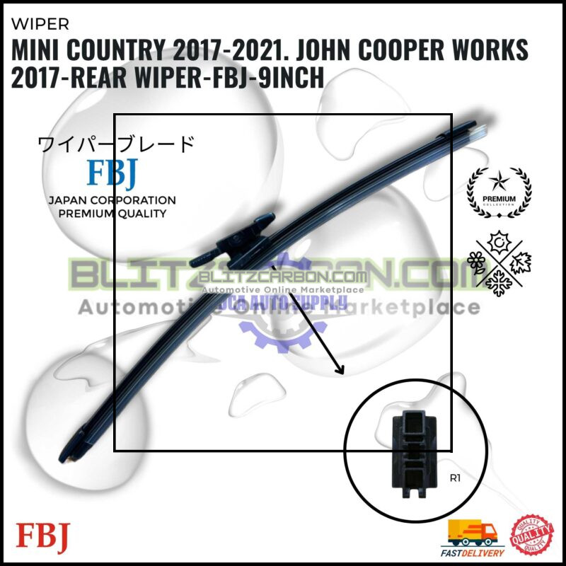 Mini Country 2017-2021. John Cooper Works 2017-Rear Wiper-FBJ-9inch