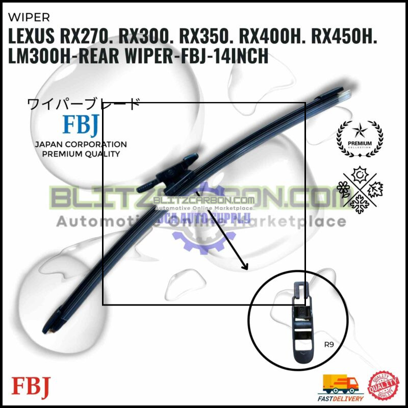 Lexus RX270. RX300. RX350. RX400H. RX450H. LM300H-Rear Wiper-FBJ-14inch