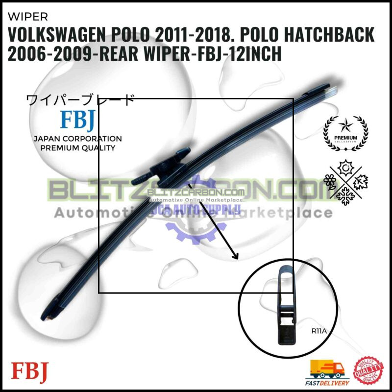 Volkswagen Polo 2011-2018. Polo Hatchback 2006-2009-Rear Wiper-FBJ-12inch