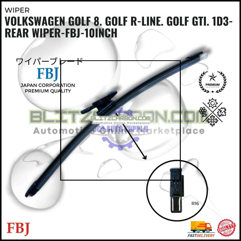 Volkswagen Golf 8. Golf R-Line. Golf GTI. 1D3-Rear Wiper-FBJ-10Inch