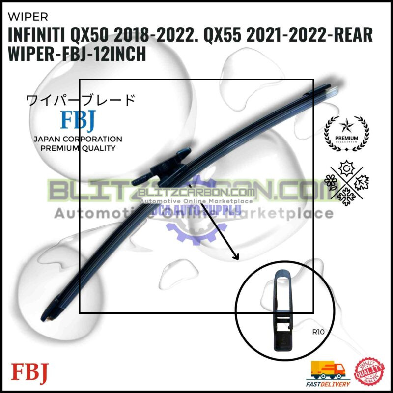 Infiniti QX50 2018-2022. QX55 2021-2022-Rear Wiper-FBJ-12Inch