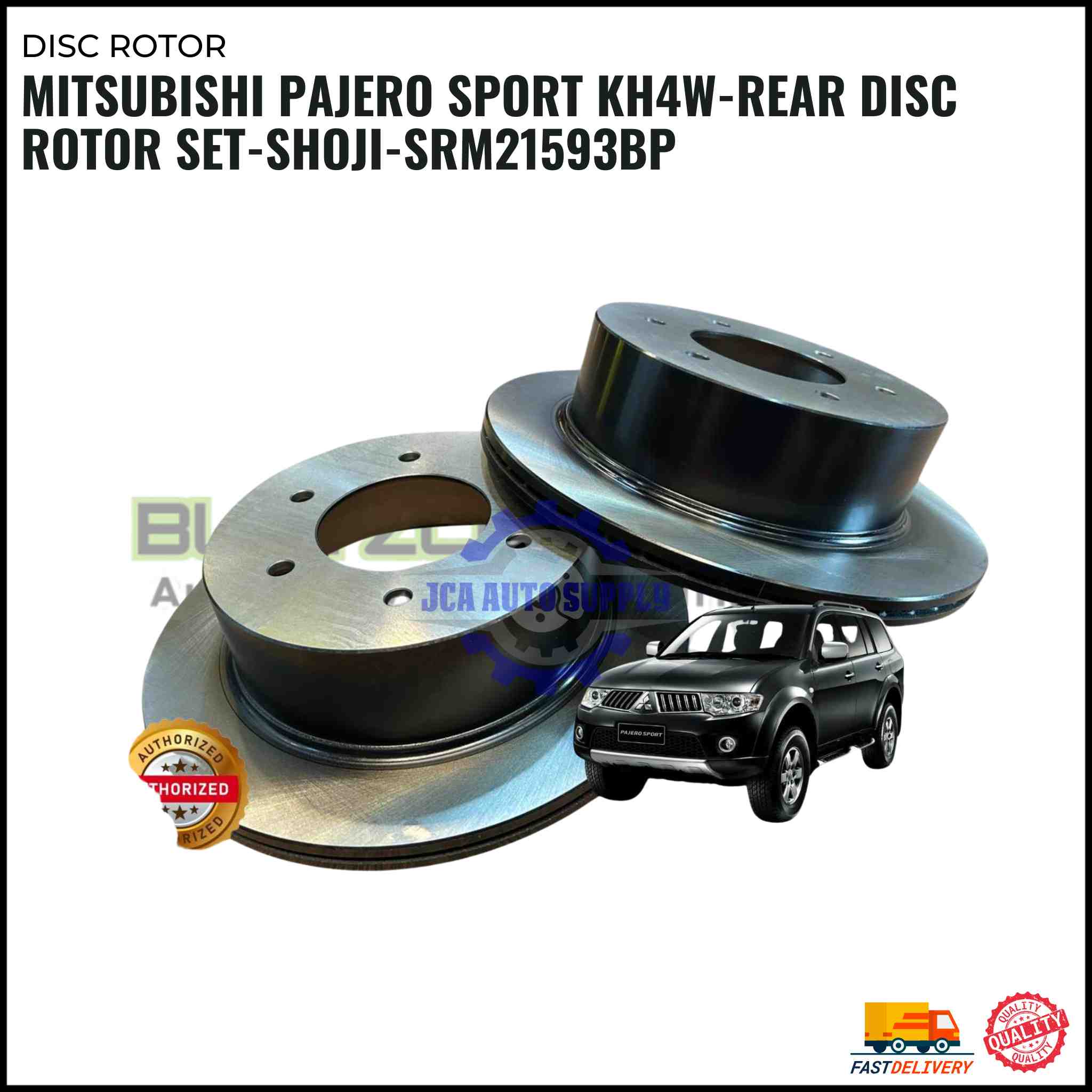 Mitsubishi Pajero Sport KH4W-Rear Disc Rotor Set-SHOJI-SRM21593BP