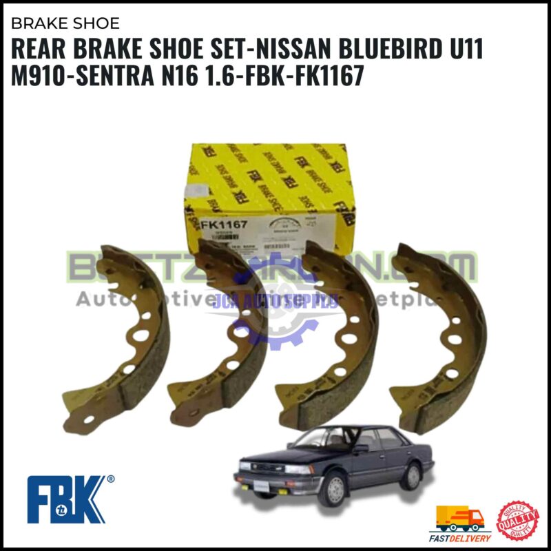 Rear Brake Shoe Set-Nissan Bluebird U11 M910-Sentra N16 1.6-FBK-FK1167
