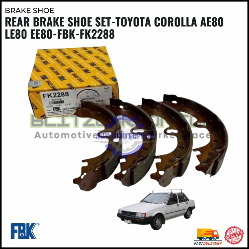 Rear Brake Shoe Set-Toyota Corolla AE80 LE80 EE80-FBK-FK2288