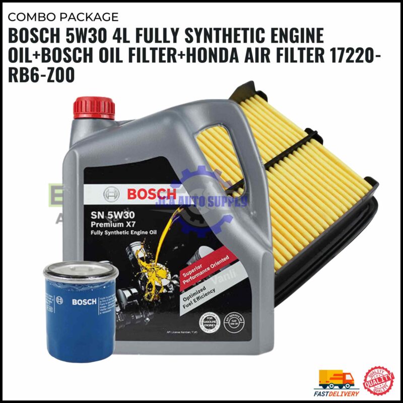 Honda City TMO GM2 Engine Oil. Oil Filter. Air Filter Service Combo Package-Bosch 5W30