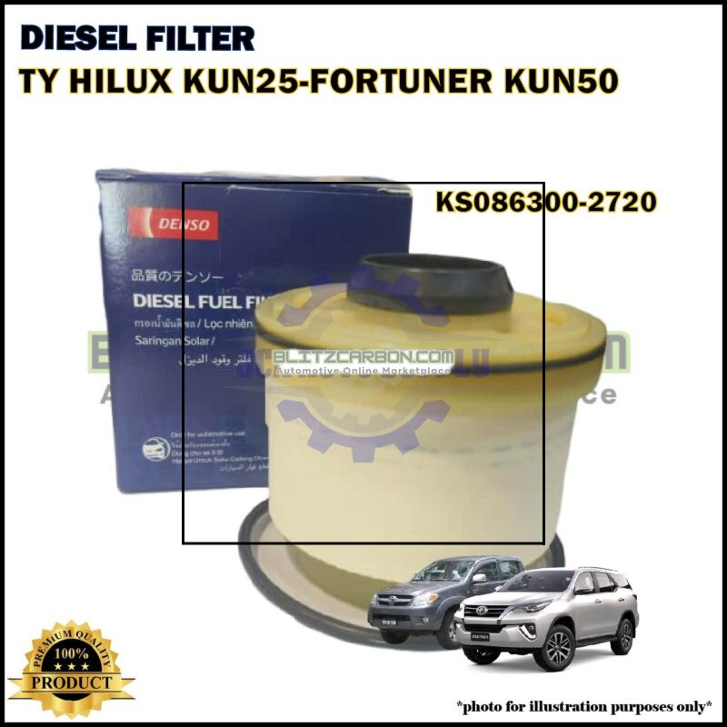Toyota Hilux KUN25-KUN26-Fortuner KUN50-Hiace KDH200 Diesel Filter-KS086300-2720 (23390-0L041/YZZA1)