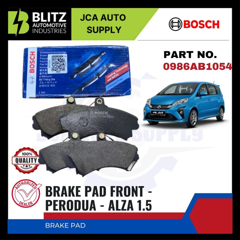 Proton Waja 1.6 - Perodua Alza 1.5 Front Brak Pads - BOSCH - 0986AB1054