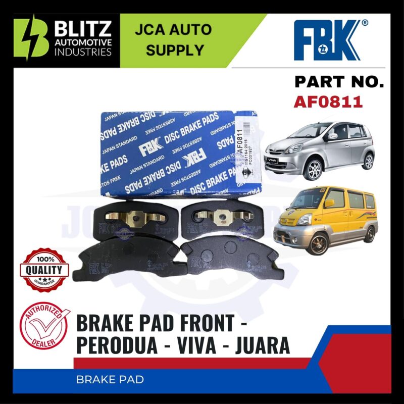 Perodua Viva - Proton Juara Front Disc Brake Pad - FBK - AF0811