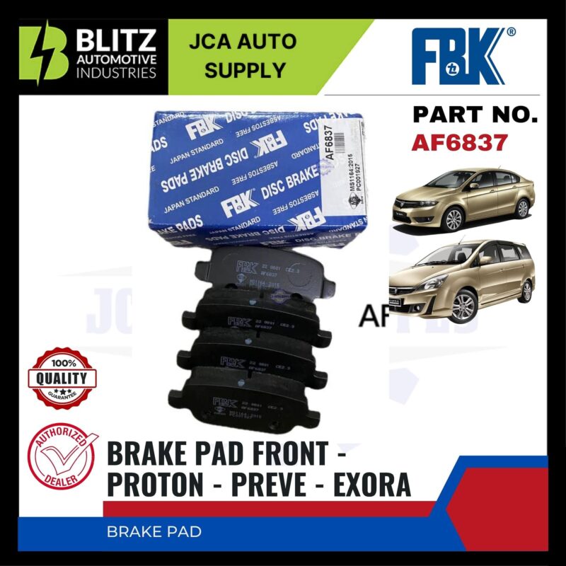 Proton Preve - Exora Turbo Rear Disc Brake Pad - FBK - AF6837